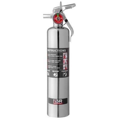 H3R Performance 2.5 lb. MaxOut Dry Chemical Fire Extinguisher (Chrome) - MX250C